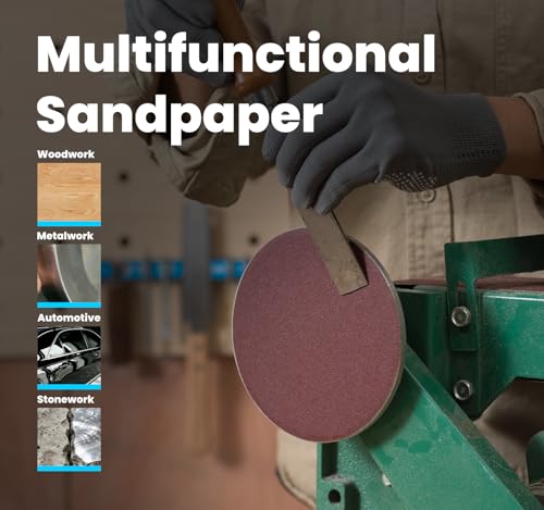 PSA Sanding Discs 8 Inch 30 PCS 60 100 150 180 240 400 Grit Aluminum Oxide Self Stick Adhesive Sanding Discs for Random Orbital Sander and Belt Disc Sander - style: 8 inch