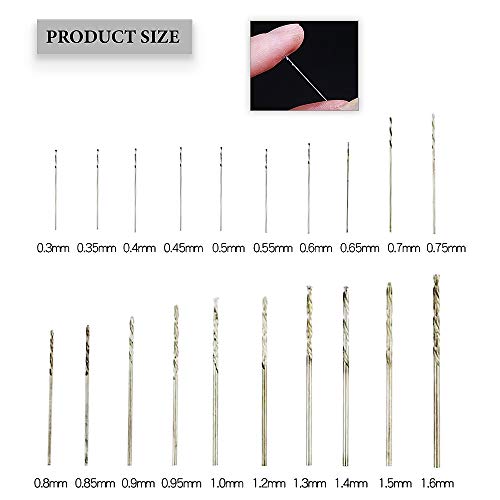 Pin Vise Hand Drill With 20 PCS Micro Twist Drill Bits Set 0.3mm-1.6mm Manual Drill Bits Hand Drill Set For Jewelry Making Walnut Resin and More Hobby Drill