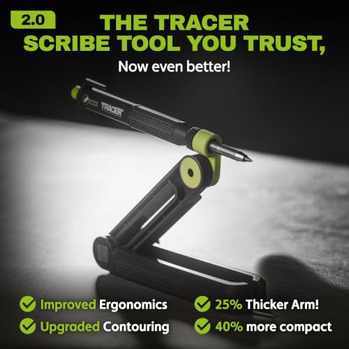 Tracer TrueScribe Scribe Tool with Deep Hole Pencil and Sharpener