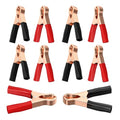 Vibit 10 Pcs Alligator Clips Heavy Duty Copper Spring Loaded Battery Clamps - size: 10 PCS-50A