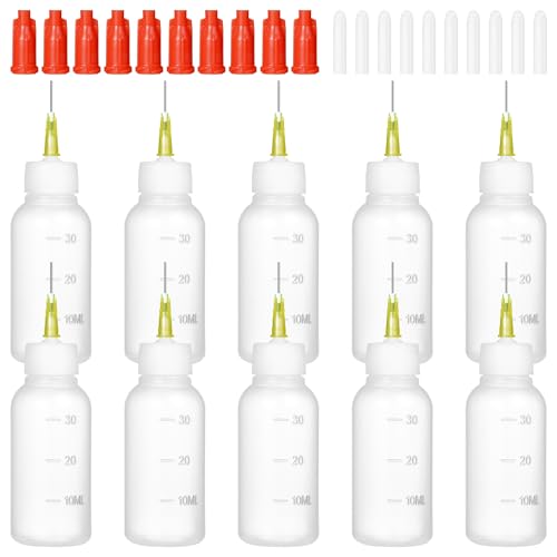 Precision Needle Tip 30cc Glue Squeeze Bottle for Dispensing - size: 10Pcs 30ml Glue Bottle