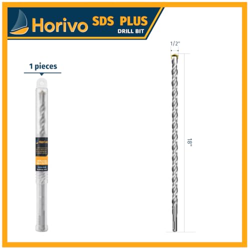 1/2" x 18" SDS-Plus Heavy Duty Carbide Concrete Drill Bit - size: 1/2" x 18"