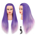 26-28'' Mannequin Training Head Synthetic Hair Braiding (Gradient Purple) - color: Purple