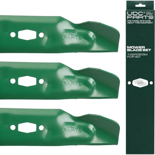 UDC Parts 742P05094 Cub Cadet 50 Inch Mower Blades Replacement, ZT1 ZT2 50 - size: 17 9⁄32 - Diamond (S-pattern) Center Hole