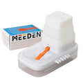 MEEDEN Portable Paint Brush Cleaner: Paint Brush Rinser with Drain for Acrylic, Watercolor & Water-Based Paints - 5-Slot Silicone Brush Washer & Holder, White - color: White