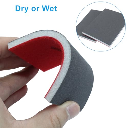 1000 Grit Sanding Sponge, 4" x 3", 20Pcs - style: 1000 Grit