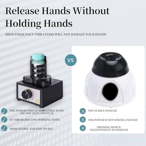 MVM Hands-Free Vortex Paint Shaker Mixer, 2400RPM - color: Jet Black