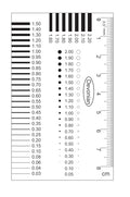 5-Pack High-Precision Transparent Crack Width Gauge, Scratch & Spot Measurement Tool for Precise Inspection of Surface Defects (Accuracy：0.01 mm)