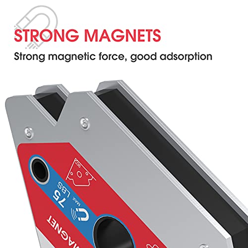 YESWELDER 75 lb Welding Magnet 2 Pc of Welding Magnet 75 lb Holding Power - size: 75lb