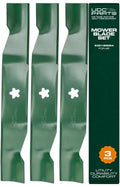UDC Parts 532180054 Husqvarna 48 Inch Lawn Mower Blades Replacement, 3 Pack - size: 16-3/4" - 5 pt star