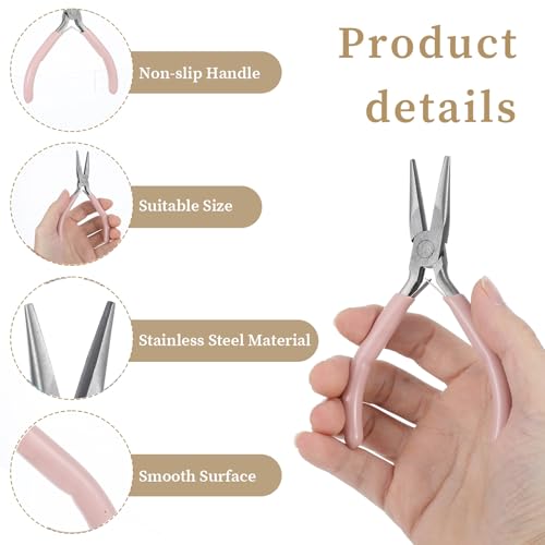 2 Pcs Needle Nose Pliers for Jewelry Making, Thin Needle Nose Plier