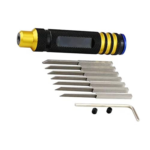 CHICHIYANG DIY Model Reparing Making Scriber, 0.1/0.2/0.4/0.6/0.8/1.0/2.0mm Metal Blade Scriber Cutting Tool for Gundam Model Making