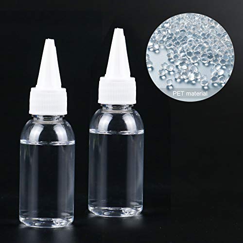 TRENDBOX 1oz / 30ml Plastic Bottle Pointed Mouth Top Cap for Essential Oils, Liquid - 12 Pack - size: 12 Pack - 30 ml