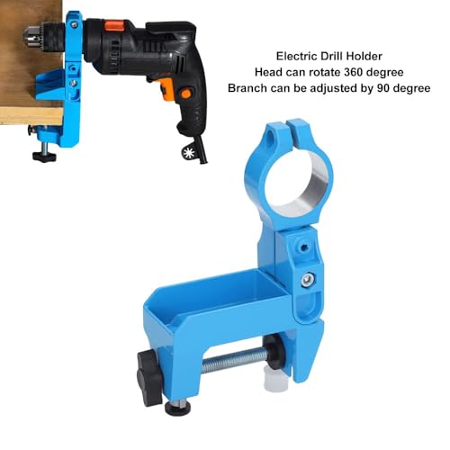 Electric Drill Stand, 360 Degree Rotating Aluminum Alloy Holder