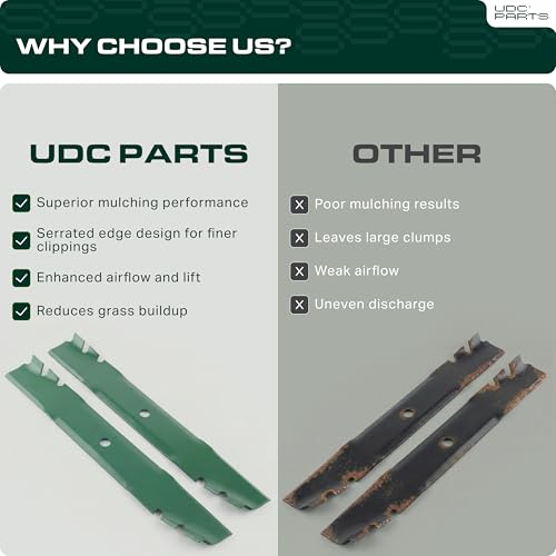 UDC Parts 532173921 Lawn Mower Blades Replacement for Husqvarna 48", 3 Pack - size: 16-5/8" - 5 pt star