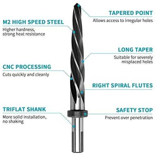 1/2" Reamer Bit for Steel Metal,1/2" Bridge Construction Reamer Drill Bit - size: 1/2 in, style: 1PCS