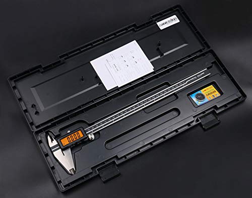 Accusize Digital Caliper, 12 in/300 mm Yellow LCD, Metric/Inch - color: Yellow LCD, size: 12" / 0-300mm