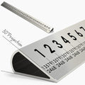 Slope Sight™ 12 Inch 30° Silver Precision Metal Ruler, High-Grade Laser-Engraved Aluminum Ruler for School, Office, Architects, Draftsman, and Engineers (Silver, 12 Inch)