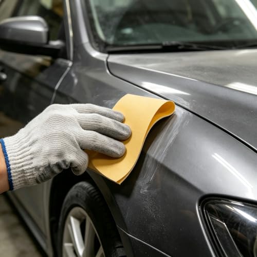 Premium Soft Hand Sanding Sheets Roll,Flexible Abrasive Sandpaper for Auto Body Repair, Paint Prep & Fine Woodworking,Ideal for Professional Mechanics and DIY,150Pcs/Roll,Grit 240
