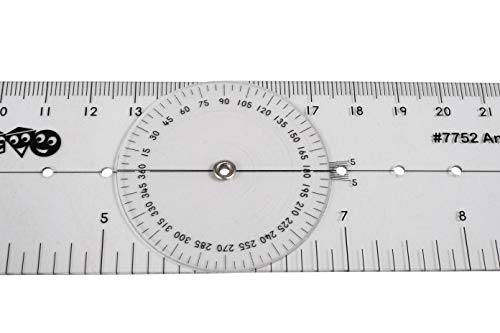 Learning Advantage Angle Measurement Ruler, Clear, Flexible and Adjustable