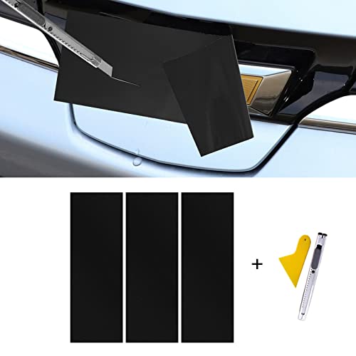 Bowtie Emblem Vinyl Front Grill Wrap Decals for Chevy（3PCS,Black） - color: Matte Black 3