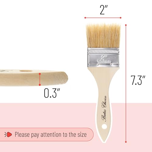 Bates- Chip Paint Brushes, 2 Inch, 12 Pack, Chip Brush, Natural Bristle Paint Brush for Wood, Paint - size: 2 Inch, 12 Pack