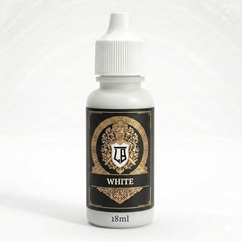 Ludus Bellum Miniature Paint White Color 18ml Precision Dropper Bottle - color: White