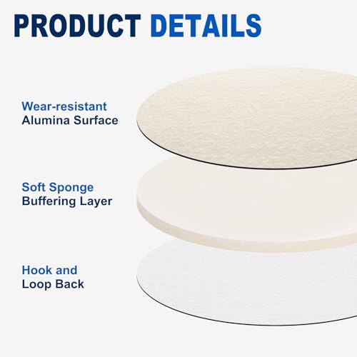 10Pcs 6 Inch Hook and Loop Sponge Sanding Disc, 800-1000 Grit - size: 6 Inch 800-1000 Grit