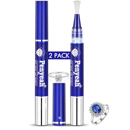 Jewelry Cleaner Pen 2Pack, Quick Sparkle Diamond Ring Cleaner Pen Stick