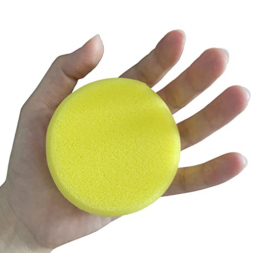 12 Pcs Round Painting Sponge WAFJAMF 2.96inch Yellow Craft Sponges Clay Sponge for Face Painting Art Crafts (Pack of 3) - size: 12PCS (Pack of 3)