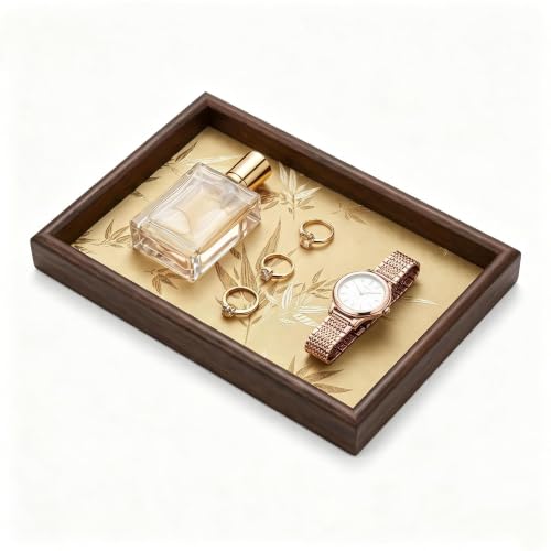 Wooden Decorative Trays (1, Gold) - color: Gold