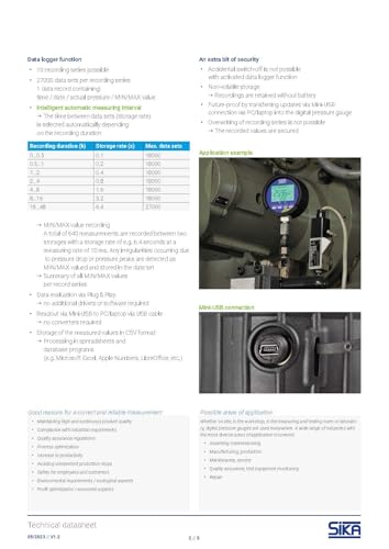 Digital Pressure Gauge–0.05% FS Accuracy (0.1% in Vacuum), IP67, -14/870 psi (-1/60 bar) Range – Industrial Precision Calibrator for Pressure Testing & Calibration-SIKA C2 (EME8REF-C2-0060)