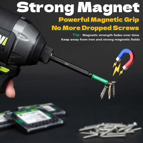 PH3 Anti-Slip Phillips Bits 4 Inch, 10 Pack – Long Magnetic S2 Tool Steel Impact Driver Bits #3 with CNC Machined Tip, Laser Grip for Power Drill and Heavy-Duty Construction - size: 4 Inch, 10 Pack, style: PH3