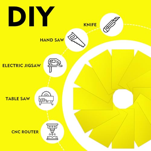 Laser Engraving Blank ABS Double Color Plastic Sheet (Yellow) - color: Yellow