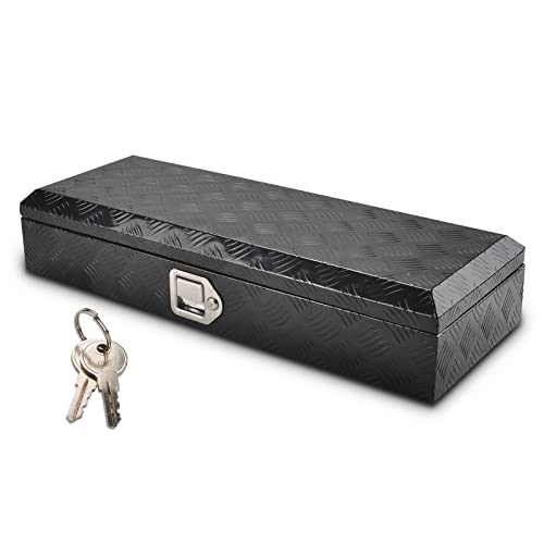 34.5" Aluminum Truck Tool Box, Black(34.5"×12.75"×6.4") - color: Black, size: 34.5"x12.75"x6.4"