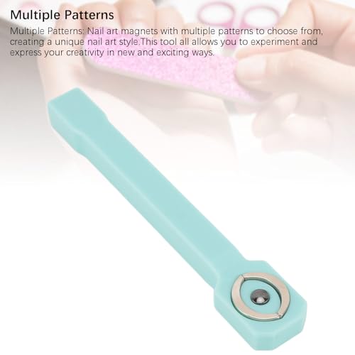 Nail Art Magnet Tool – 3-in- Strong Suction Magnetic Nail Polish Wand for Creating Effects, Fit for Gel & Regular Polishes, Green - color: Green