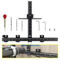 Aluminum Alloy Cabinet Hardware Jig,Cabinet Handle Jig for Woodworkers DIY - color: Black