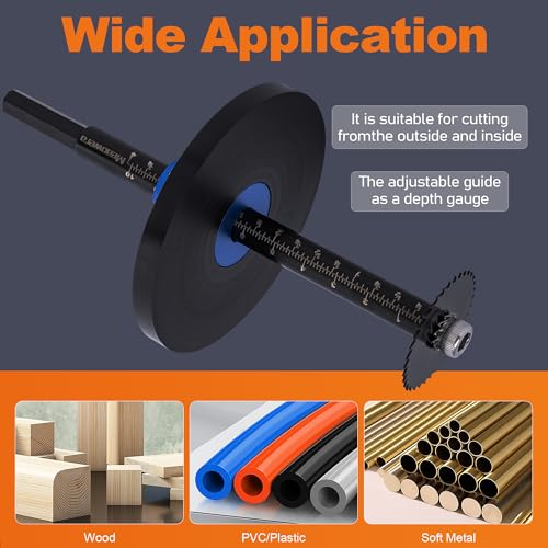 PVC Pipe Internal Cutter, 4-Inch Adjustable Depth Guide, 360° Rotating - color: Black, size: 4 inch