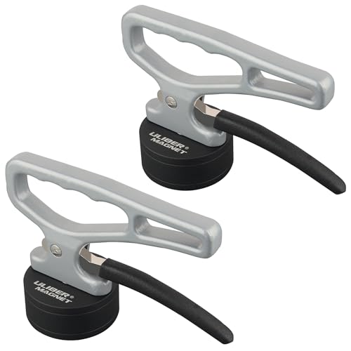 ULIBERMAGNET Heavy Duty Strong Magnetic Pickup Tool,2 Pack Magnetic Lifting with Quick Release,Portable Material Collector with Ergonomic Handle for Iron Plate,Tool Steel,Laser Cutting - size: 2PACK Magnetic Pickup Tool for Heavy Duty Plate