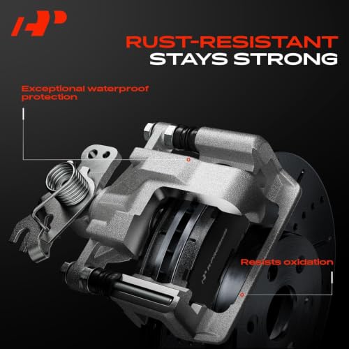 A-Premium Rear Left and Right Side Disc Brake Caliper with Bracket - style: Rear Driver and Passenger Side