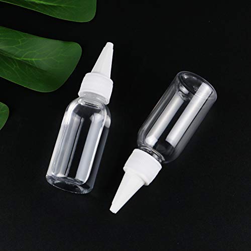 TRENDBOX 1oz / 30ml Plastic Bottle Pointed Mouth Top Cap for Essential Oils, Liquid - 12 Pack - size: 12 Pack - 30 ml
