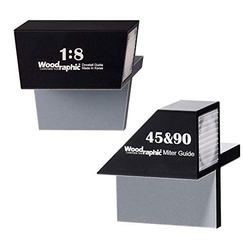 Dovetail Saw Guide Set – 1:8 & 45°/90° Magnetic Layout Tool for Joinery in Hardwood and Framing – CNC Aluminum Precision Marker for Woodworking Projects - size: Saw Guide - Set: 1:8 & 45°/90°