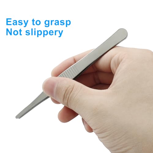 5 Inch Stainless Steel Forceps, 2 Pcs, Straight - size: 5 Inch