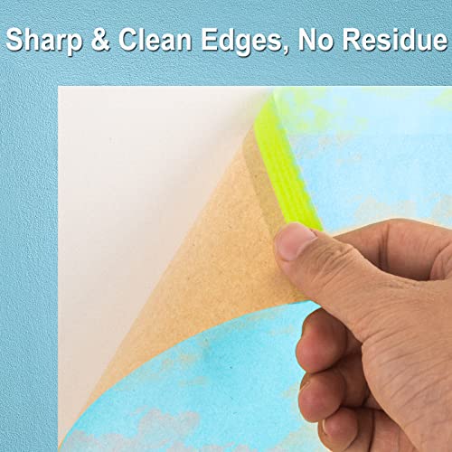 Tangibay Pre-Taped Masking Paper for Painting, 12 inch x 50 feet, 3 Rolls - size: 3 Rolls: 12"