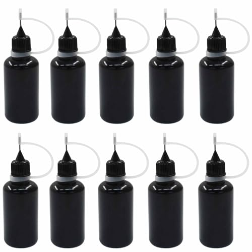 Zorfeter 10 Pcs 30ml Black Precision Tip Applicator Bottles - size: 30 ml
