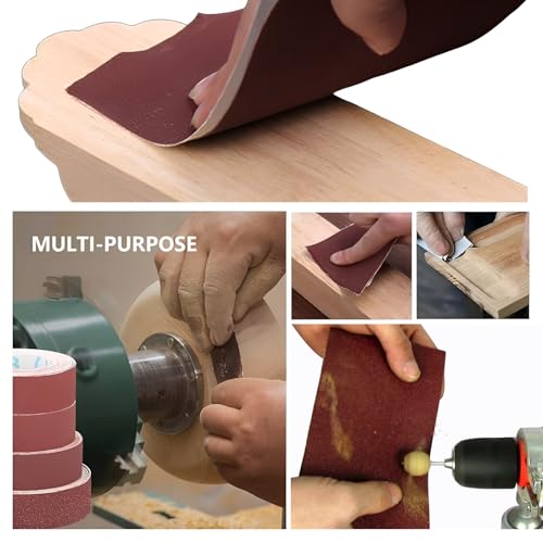 Sandpaper Roll 60# 120# 240# 600# 1000#, 5 PCS Aluminum Oxide Abrasive Emery Cloth Roll for Dry & Wet Grinding Sanding Polishing (Length 1 metre, Width 115 mm) - size: 5 Metre, style: 60/120/240/600/1000 Grit