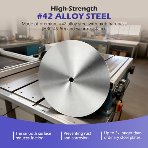 10-Inch Table Saw Calibration Plate, 5/8 Arbor, 1/8 Thick Steel - style: Plate Only