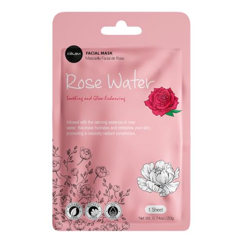 Celavi Korean Face Mask Sheet Set, Spa Masks, 12 Pack Rice - color: Brightening Mix, size: 1 Count (Pack of 12)