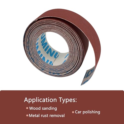 400 Grit Emery Cloth Sandpaper Roll, 1" x 19 Feet Sandpaper Sheets for Wood Furniture Metal Sanding Automotive Polishing, Wet Dry Sanding Paper - style: 400 Grit