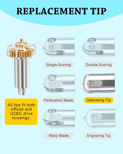 UCEC Fine Debossing Tip (21) Compatible with Cricut Maker 4/Maker 3/Maker - color: Debossing